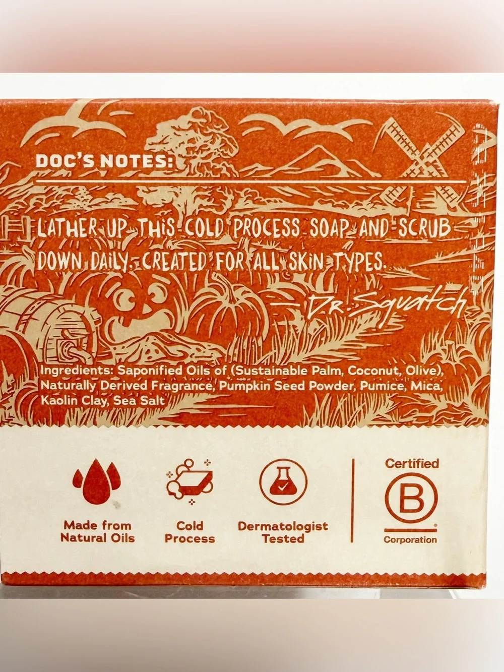 {Set of 2} DR. SQUATCH Halloween Limited Edition DRUNK'N PUMPKIN Bar Soap NEW